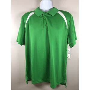 Nordictrack NT DRI Polo Mens L Athletic Fit Green Moisture Wicking Golf